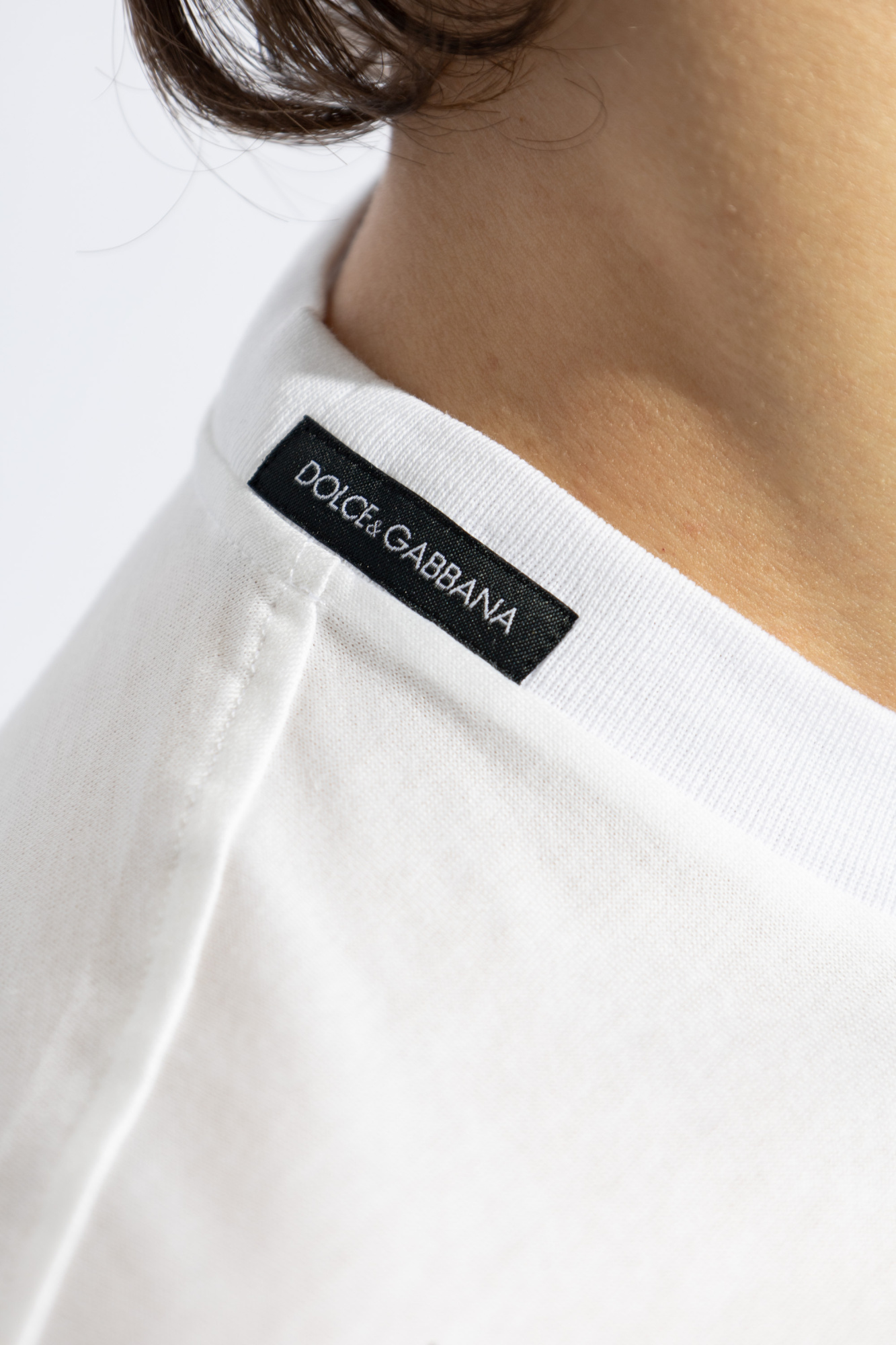 Tシャツ・カットソー Dolce & Gabbana T-Shirt Biały T-shirt z nadrukiem Dolce & Gabbana - Vitkac Polska